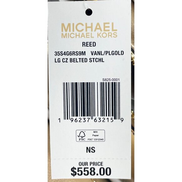 NEW Michael Kors Reed Large Signature PVC Belted Satchel Crossbody Handbag Purse - Picture 5 of 7